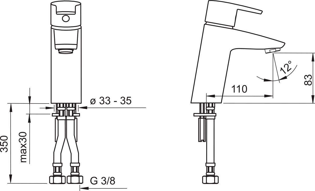 Oras 2810F Смеситель для умывальника 2810F Cubista Хром  - Вид №1