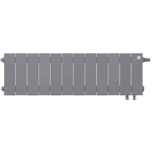 Радиатор секционный Royal Thermo Pianoforte VDR 200/100 12 секций нижнее правое подключение биметалл серый