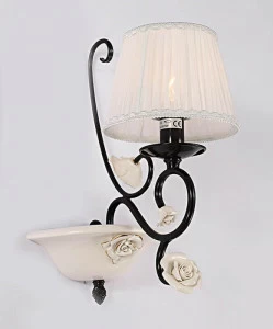 Бра настенное белое белое с черным Lumien Hall "Летисия" W17079/1GBK LUMIEN HALL ЛЕТИСИЯ 00-3929726 Белый;черный