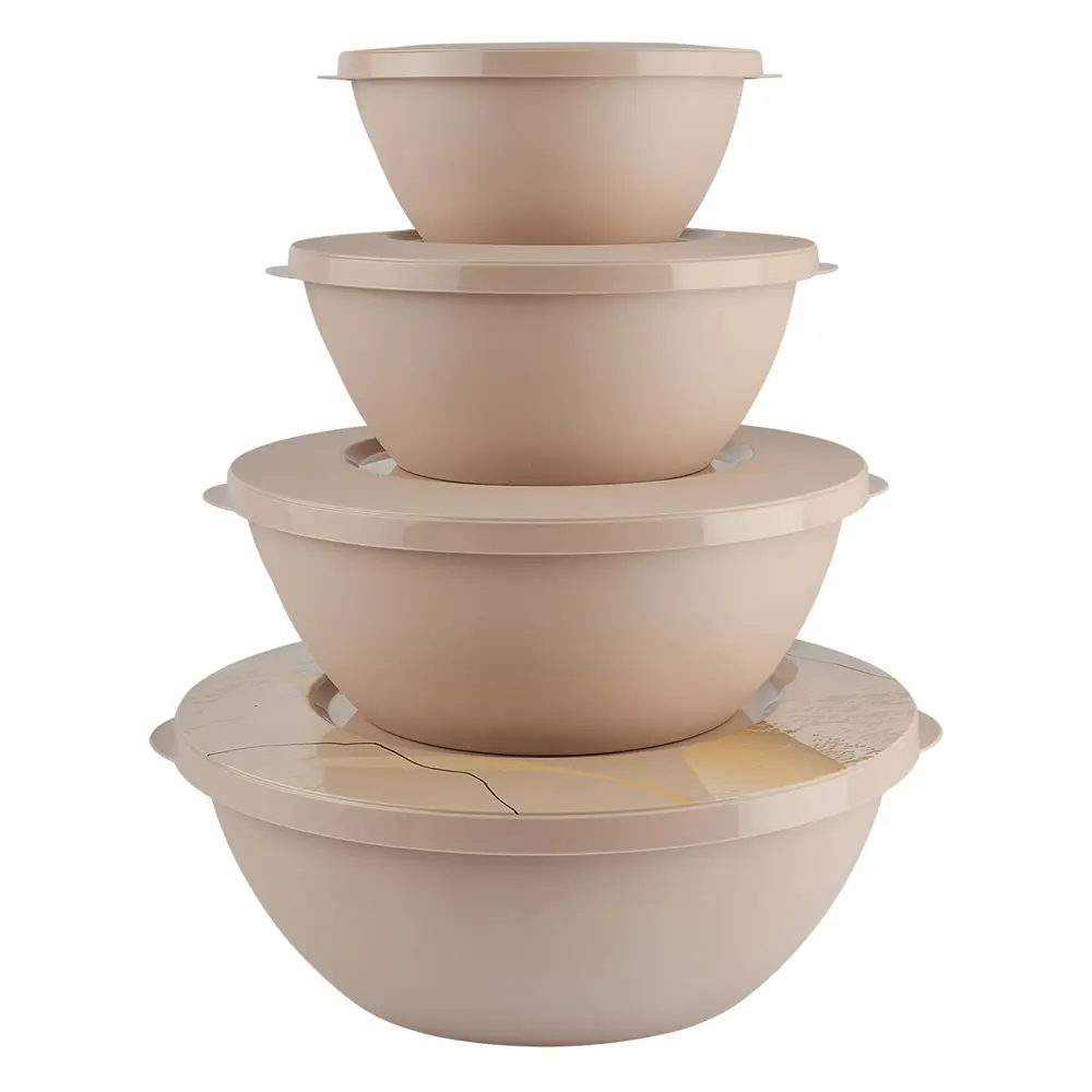 Набор мисок Werner Eletto 52461 пластик цвет бежевый 4 шт STLM-2187516 - Вид №1