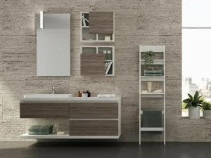 LEGNOBAGNO Подвесной туалетный столик из меламина с зеркалом Freedom lineare