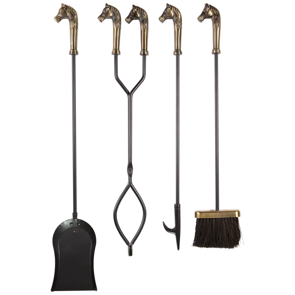Набор каминный чугунный 4 предмета T51040AK цвет черный/античная бронза 87521649 STLM-2120037 Santreyd  - Вид №2