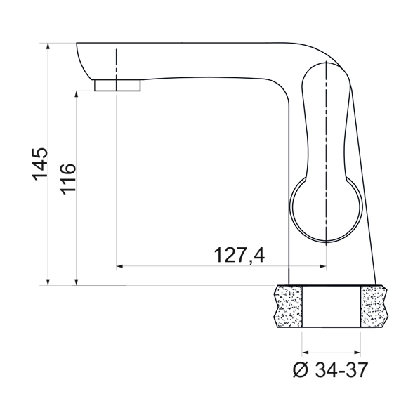 35-04P ZETTA  Смеситель для умывальника  ARGO kran  - Вид №1