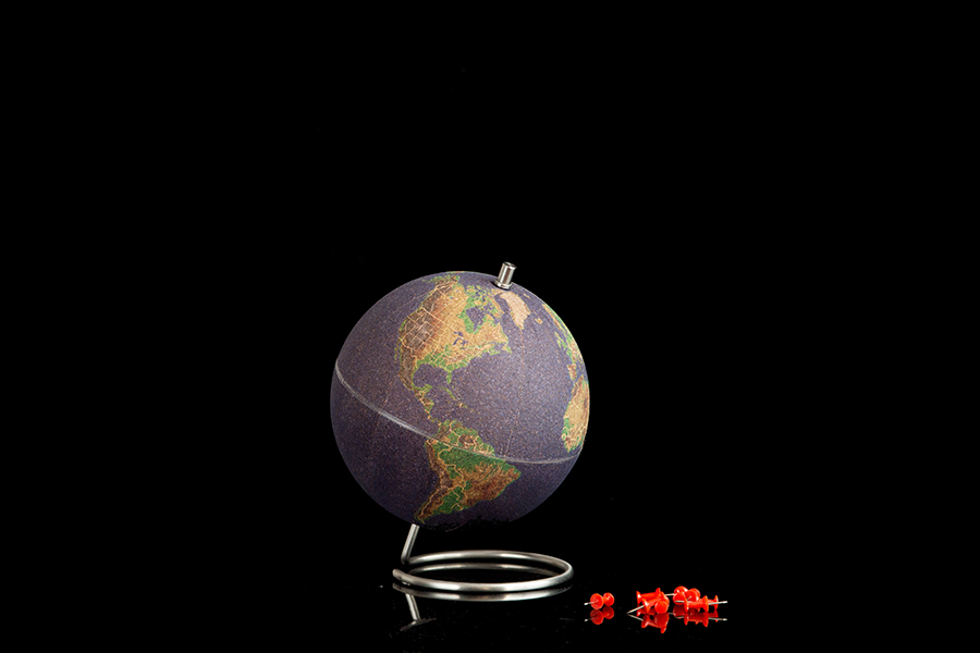 SK CORKGLOBE4 Глобус цветной colour малый Suck UK  - Вид №1