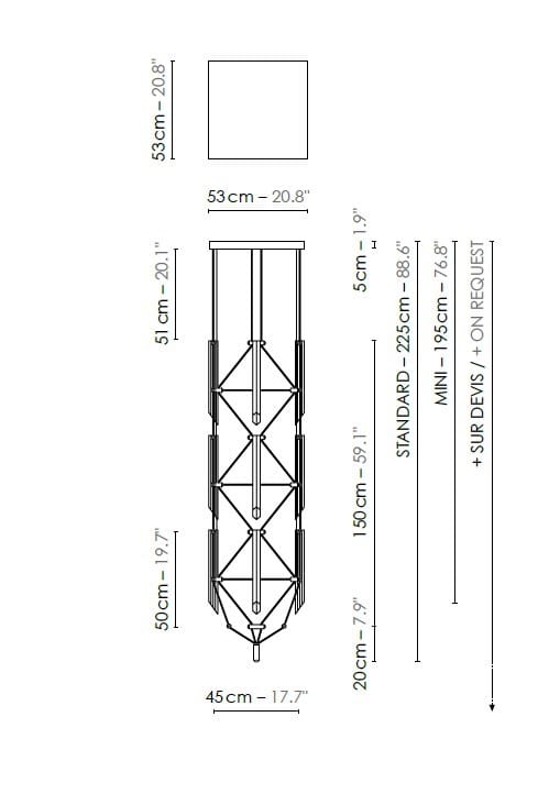 Стальной светодиодный подвесной светильник designheure Мозаика ARCH-00092232 - Вид №6