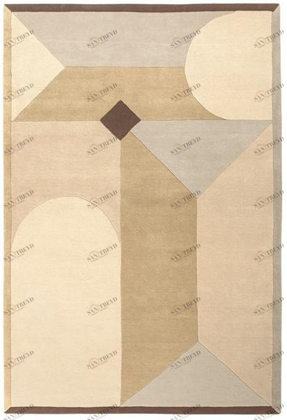 Toulemonde Bochart Прямоугольный шерстяной коврик с геометрическими мотивами Access sun-id-1441570