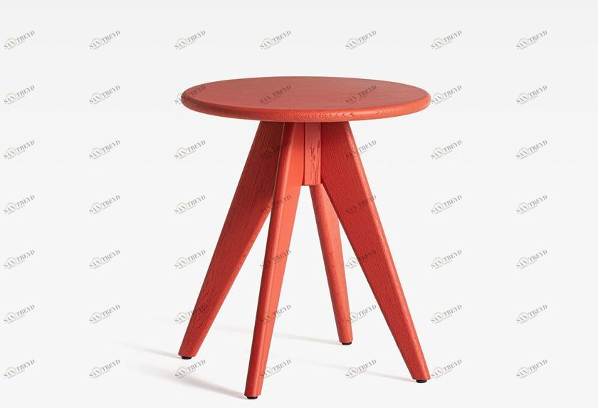 SIPA Круглый лакированный журнальный столик из массива дерева Nasty sun-id-1466476