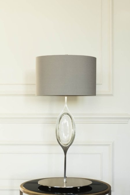 Настольная лампа Valentina серая 5893 PUSHA ЭЛИТНЫЕ 062091 Прозрачный;хром  - Вид №1