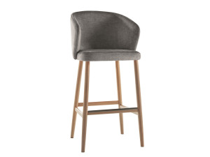 Высокий мягкий стул из бука с подлокотниками