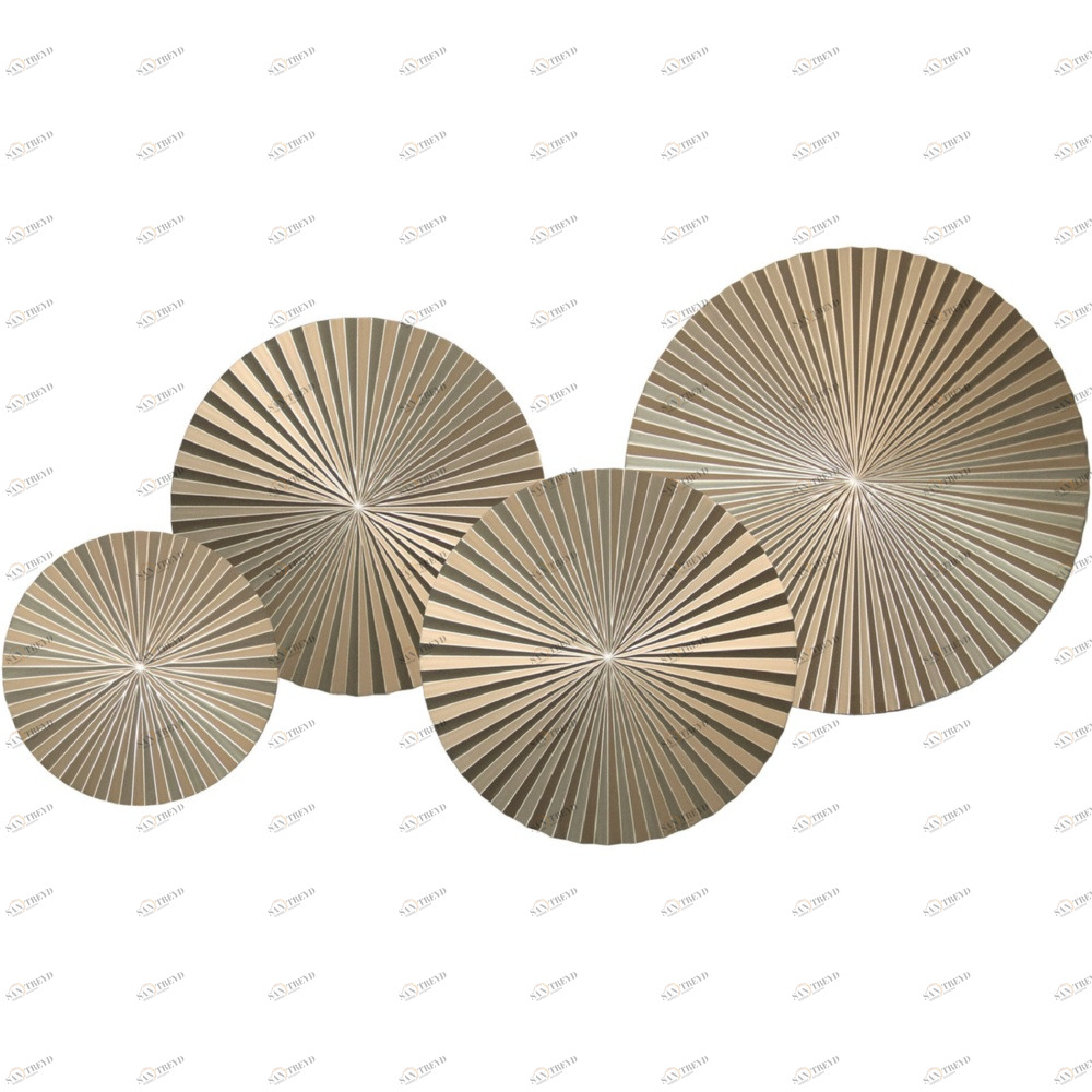 Панно декоративное настенное из дерева 120х70 см шампань Inflow-4 EVENHOME  00-3878803 Бежевый 