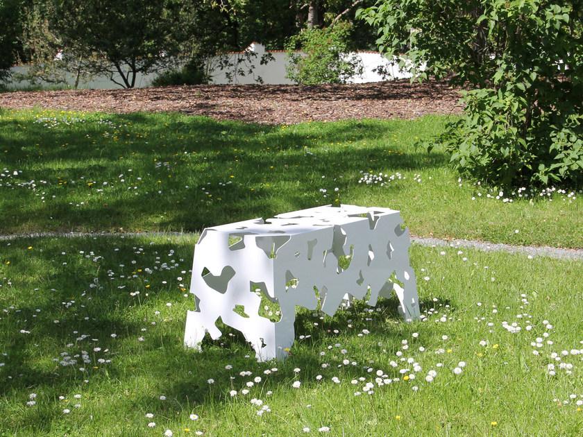 Nola Industrier Штабелируемая скамья из стали с порошковым покрытием без спинки sun-id-1459673 - Вид №4