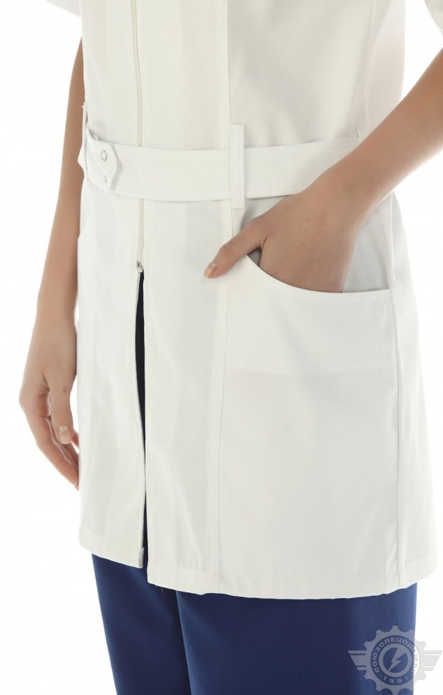 63791 Халат "Леди" женский белый  Медицинская одежда  размер 40/158-164 Спецодежда  - Вид №4