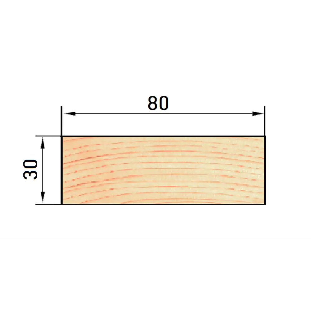 Santreyd Полок для бани из осины 30×80×2100 мм 13021441 STLM-1014478 - Вид №3