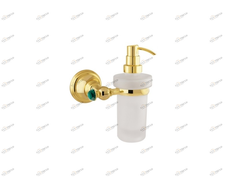 036886.ML0.50 Дозатор мыла настенный с малахитовым камнем Яркий хром Mestre 