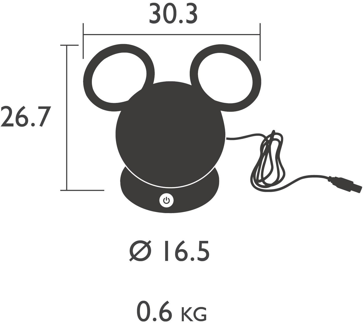 Fermob Настольная светодиодная лампа для улицы из полиэтилена Mickey mouse© 3214 - Вид №3