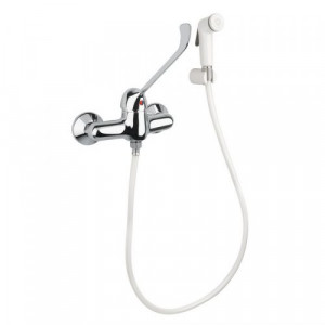 2404 Idral Настенный однорычажный смеситель серии EASY с клиническим рычагом и ручным душем с ручным переключателем Clinic