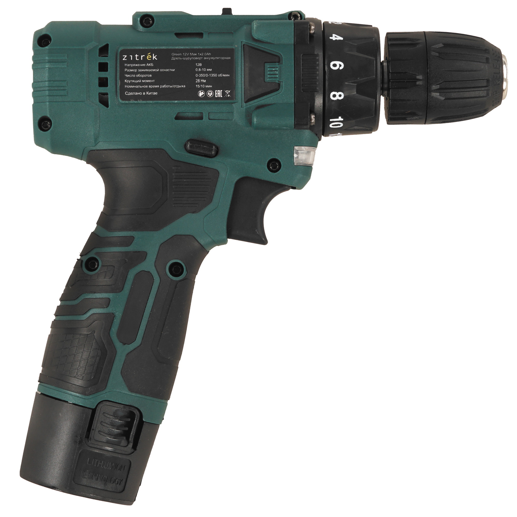 Дрель-шуруповерт Zitrek Green 12V Max 9194507 STDN-0053869 - Вид №1