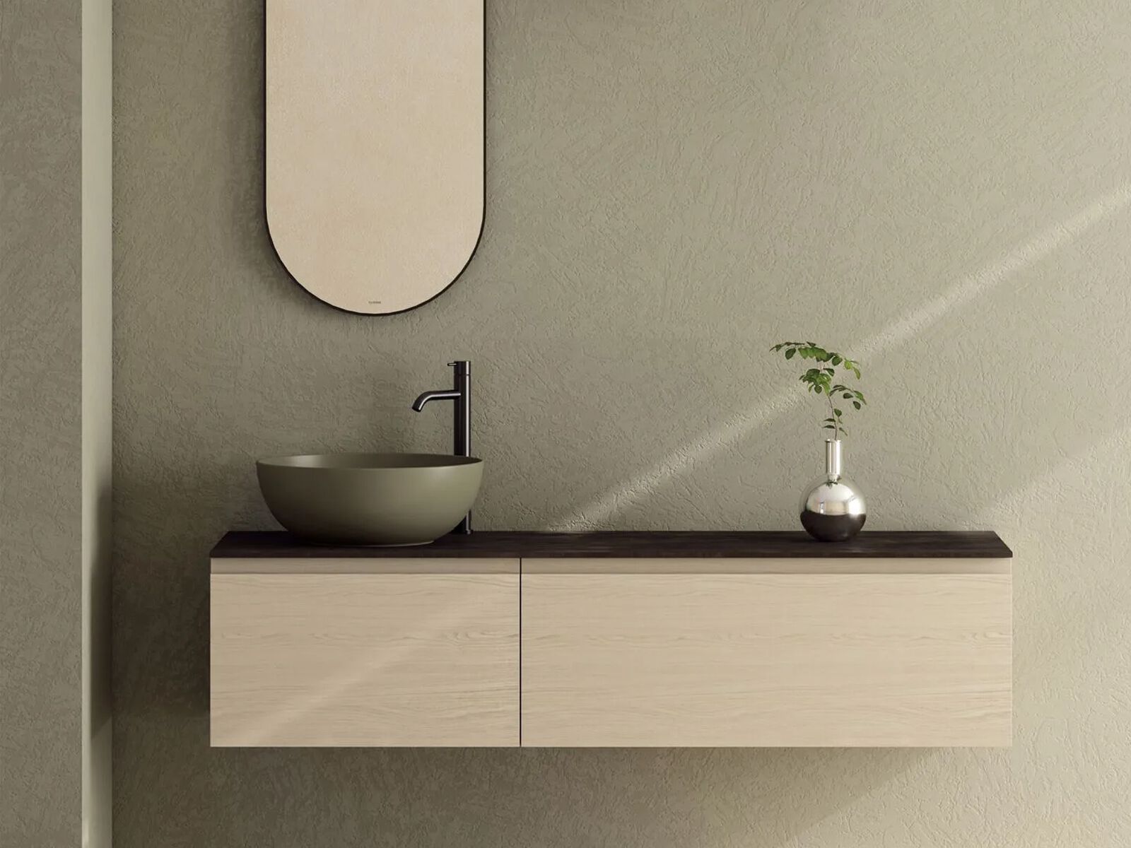 Подвесной шкаф для умывальника со встроенной раковиной Ceramica Globo I Maestri ARCH-00042913 - Вид №3