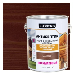 Антисептик Luxens для защиты дерева с эффектом махагона 2.7 л 89345680