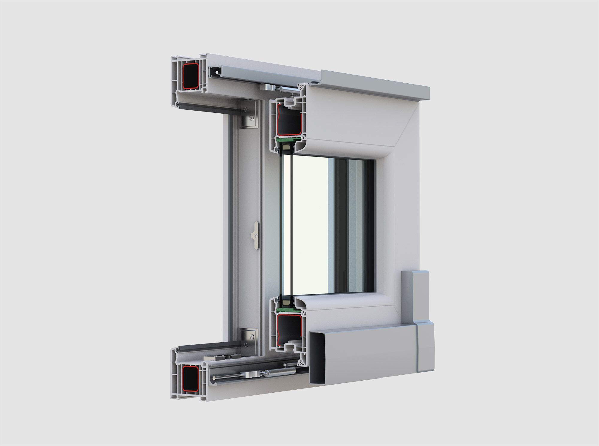 Копланарное раздвижное окно из ПВХ QFORT Paysage ARCH-00015233 - Вид №1