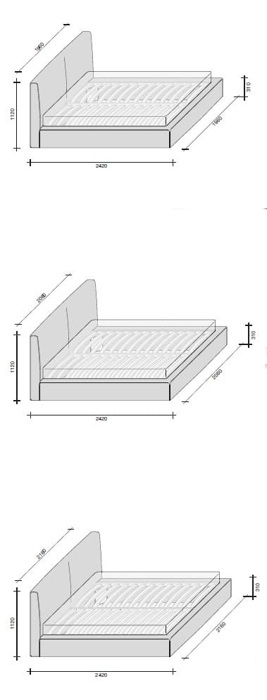 Кровать для хранения ткани с мягким изголовьем Lema Колыбельная ARCH-00084981 - Вид №8