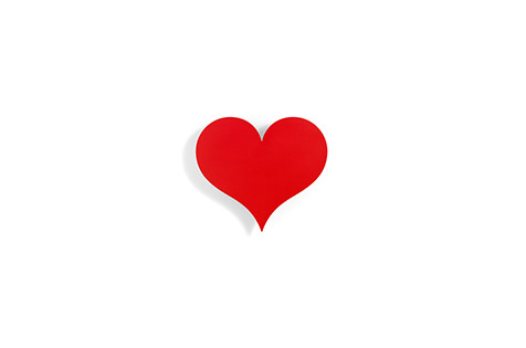 VITRA Металлический настенный рельеф Little Heart, красный Alexander Girard, 1966 Vitraglobal sun-id-1986602