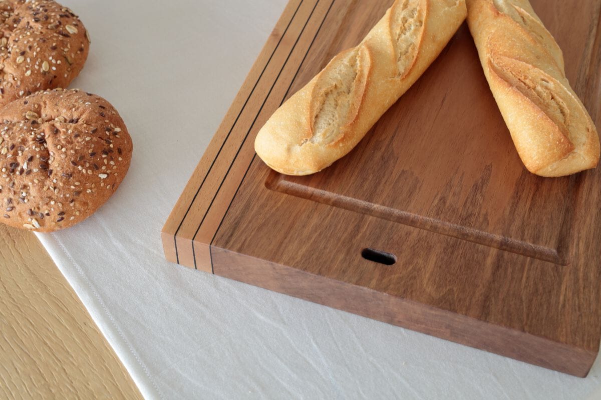 Прямоугольная разделочная доска для хлеба из грецкого ореха с канавкой Deodara Linear ARCH-00054108 - Вид №6