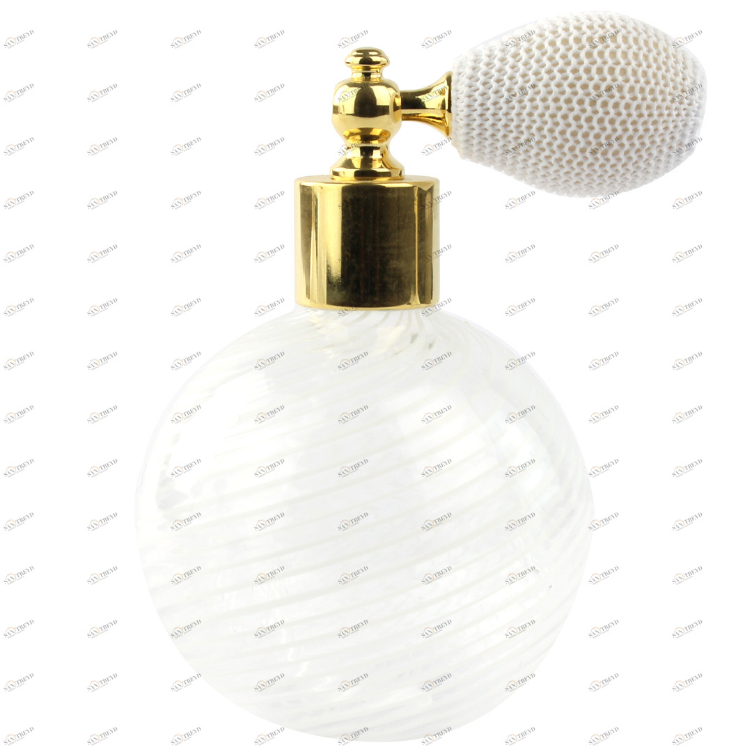 2398 ORIGINALMURANOGLASS Белый флакон для духов с распылителем из муранского стекла  см 