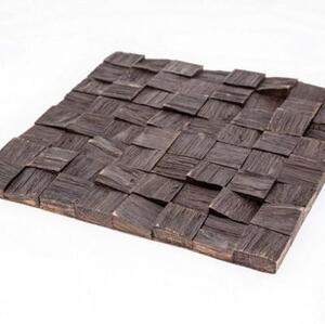 Мозаика и 3D панели из дерева Tarsi 3D 3d Колотый Черный 1.0.6.1 Дуб Селект 3д (мозаика панели), брашированная, рельефная (3Д (мозаика панели), Брашированная, Рельефная) 300х300 мм.