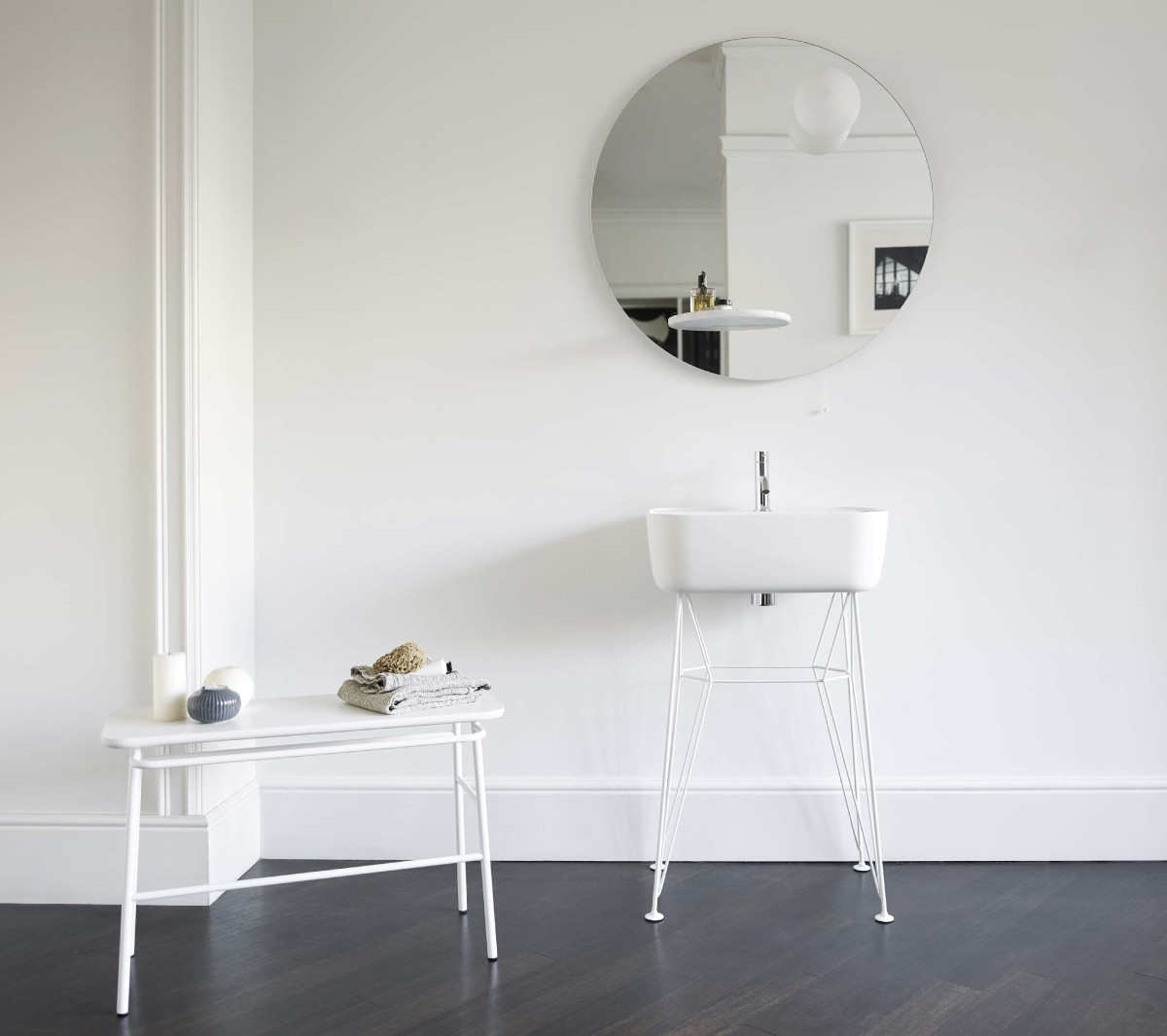 Ex.T Hang Низкий стул из белого пепла EXHANGSMALLBI Stand - Вид №6