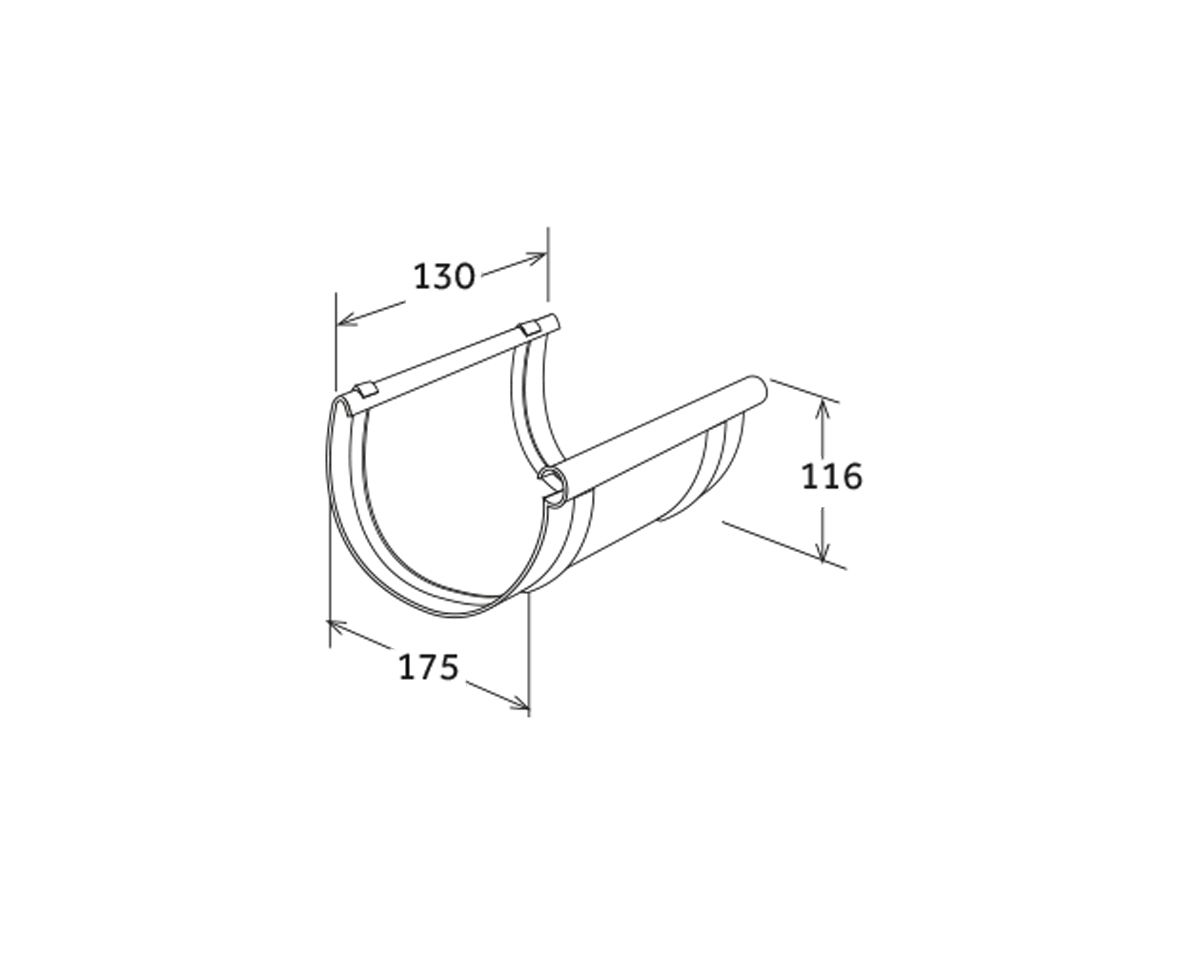 Простое соединение желоба 133 First Corporation First Plast ARCH-00112622 - Вид №2