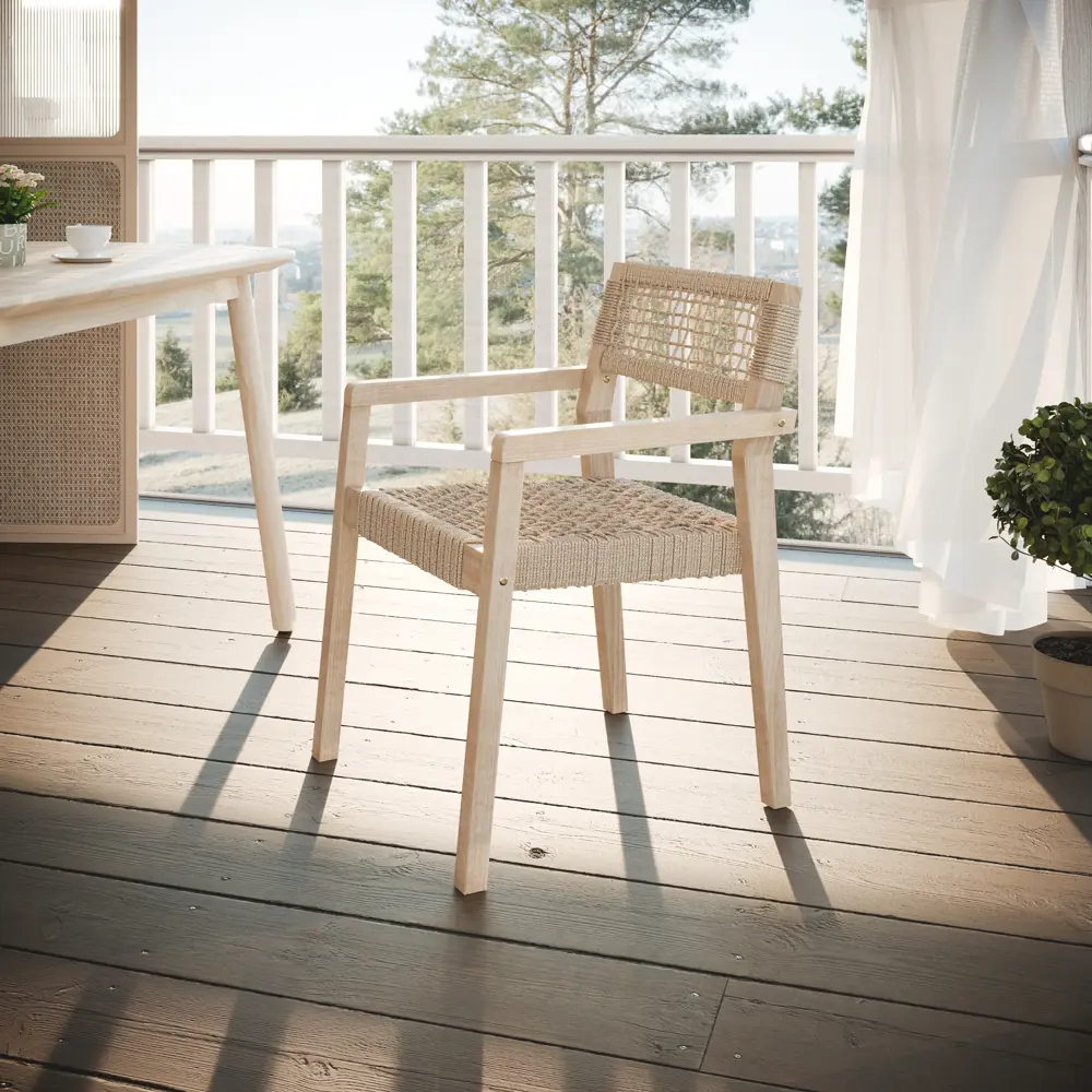 BEGINIA Betta - садовое кресло из акации с плетением Роуп 89396780 STLM-1566807 - Вид №6