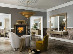 Cerasa Двойная подвесная тумба под умывальник с зеркалом York