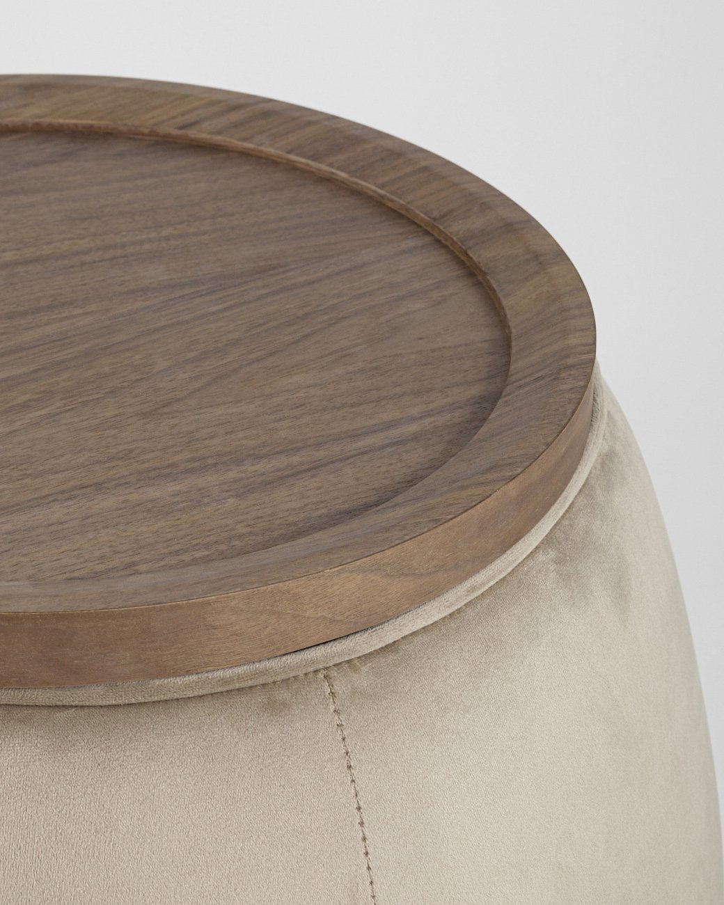 Круглый журнальный столик со съемным подносом светло-серый "Баррель" STOOL GROUP  00-3881792 Серый  - Вид №3