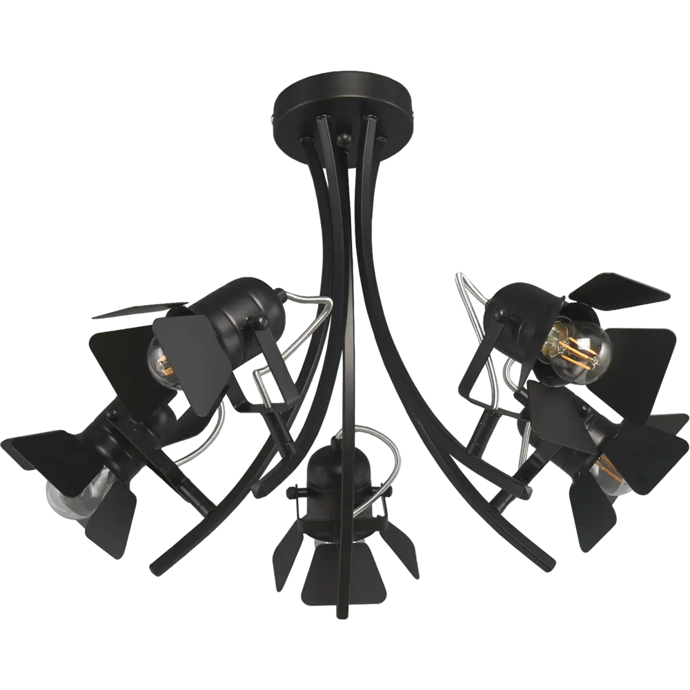 Люстра «Gram» 1270/5, 5хE27х40 Вт, цвет чёрный 81966670 STLM-2066560 JLIGHT 