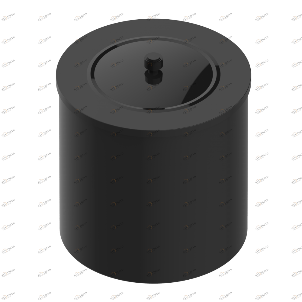 G2M-712CL WASTE BASKET WITH COVER Diameter : 200 mm Thg-paris Faubourg - чёрный фарфор - с рукоятками Покрытие PVD бронза G2M-712CL CAT.F