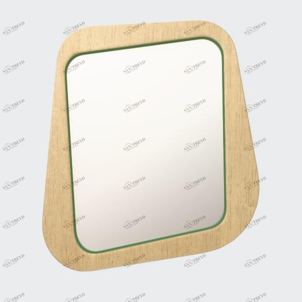 Зеркало настенное малое зеленое Woodi WOODI ДИЗАЙНЕРСКИЕ 00-3966356 Зеленый 