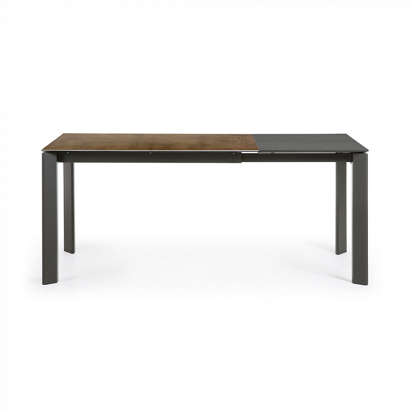 051226 Стол Atta 120 (180) x80 антрацит, коричневый, керамика La Forma Axis - Вид №4