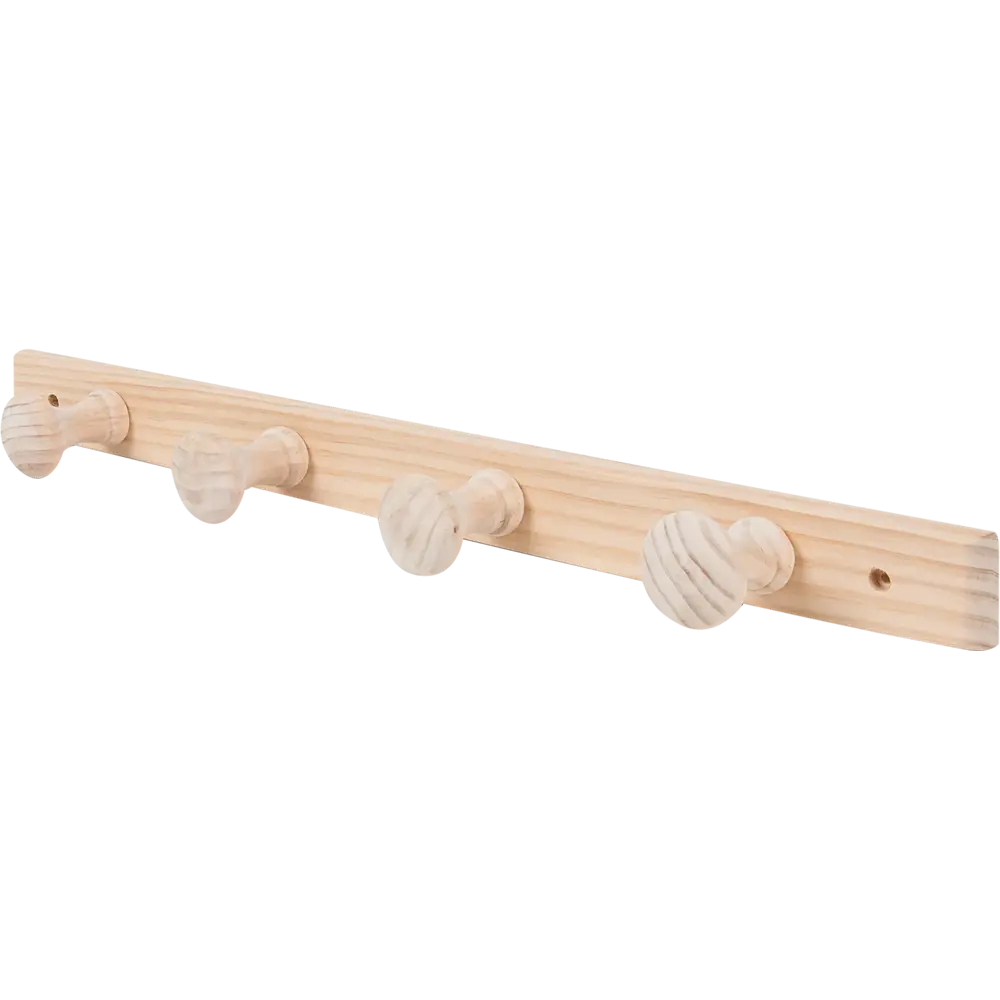 Santreyd Вешалка настенная с 4 крючками в стиле Шик из натуральной сосны 19314631 STLM-0013451