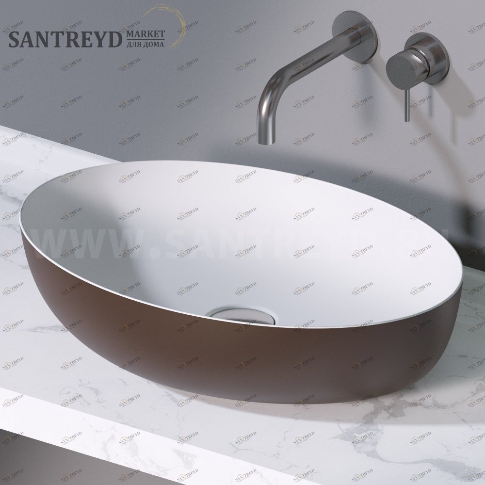 L616207 Накладная раковина на столешницу  овальная A. e T. Italia ELITE AeT ITALIA