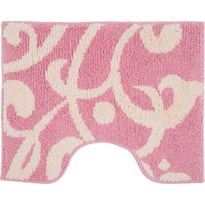Коврик для туалета Mr Penguin Узоры, 40х50 см, микрофибра, цвет розовый