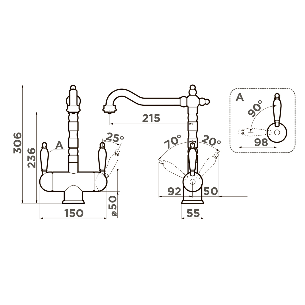 Смеситель для кухни Amagasaki EV OMOIKIRI 4994072 - Вид №4