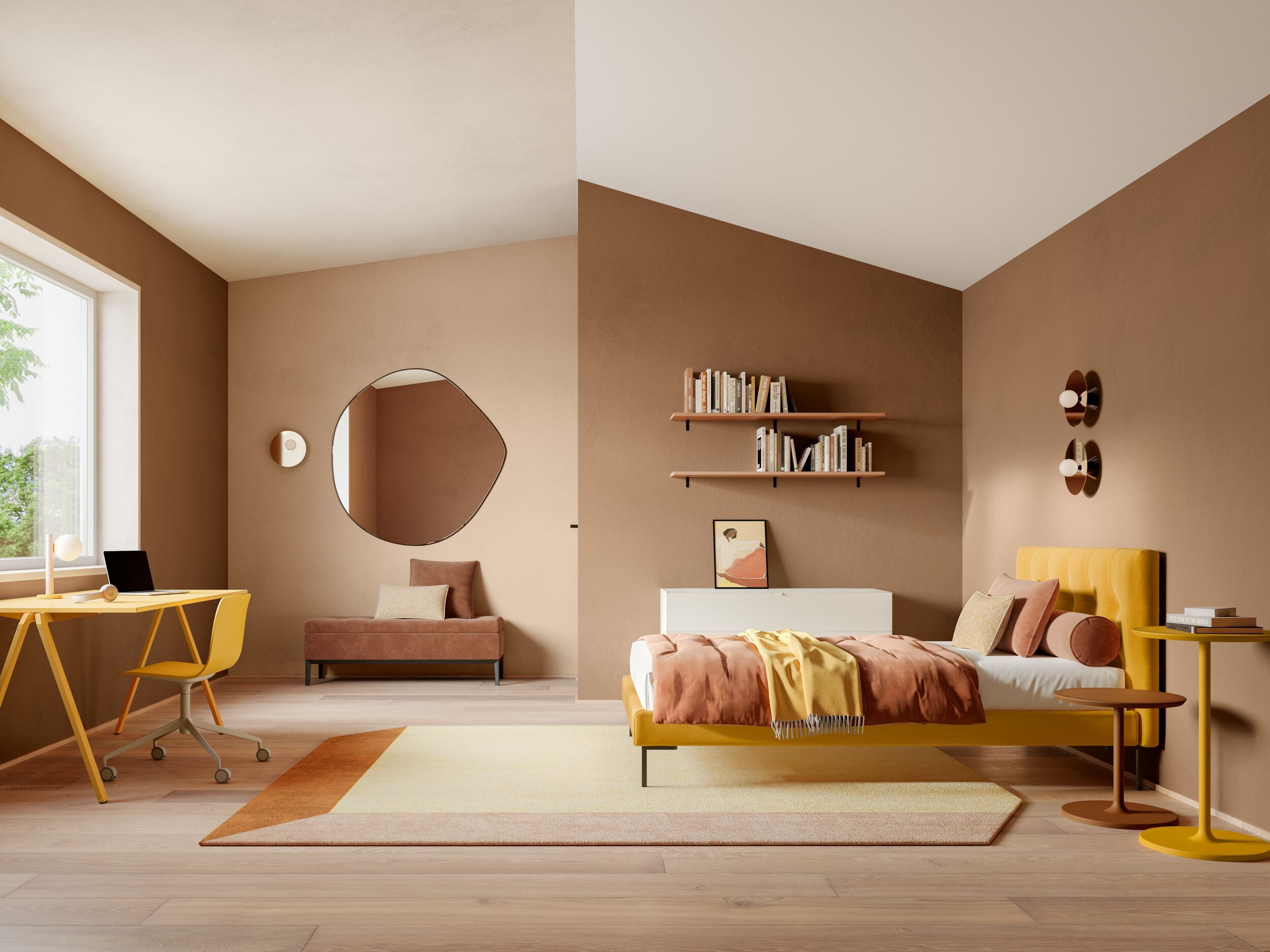 Односпальная кровать с капитонным изголовьем Twils Max Capitonné ARCH-00018341