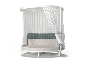 Круглая Садовая кровать из ткани с балдахином