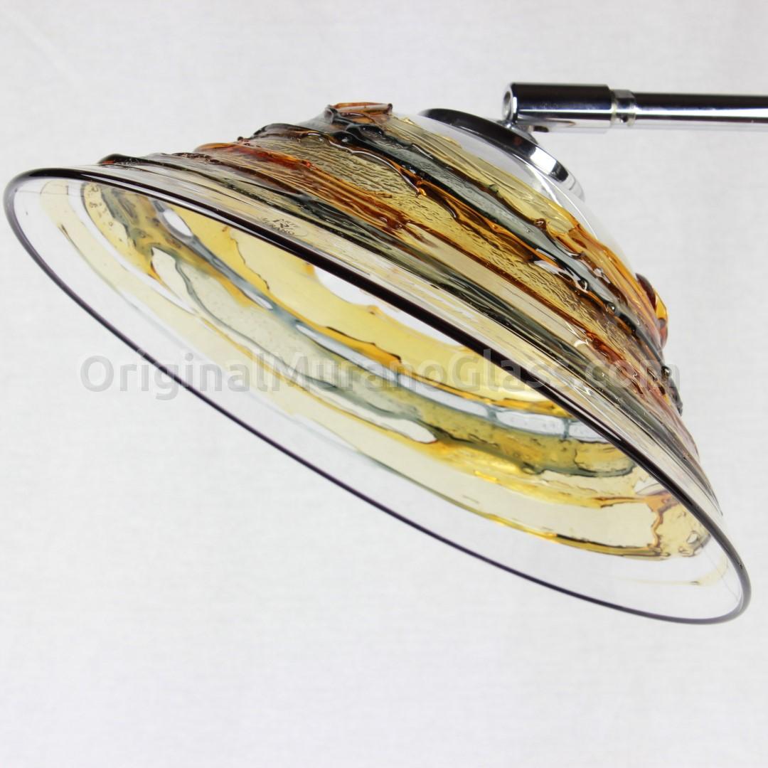 375 ORIGINALMURANOGLASS Муранская настольная лампа Ciril giallo grigio 30 см  - Вид №1