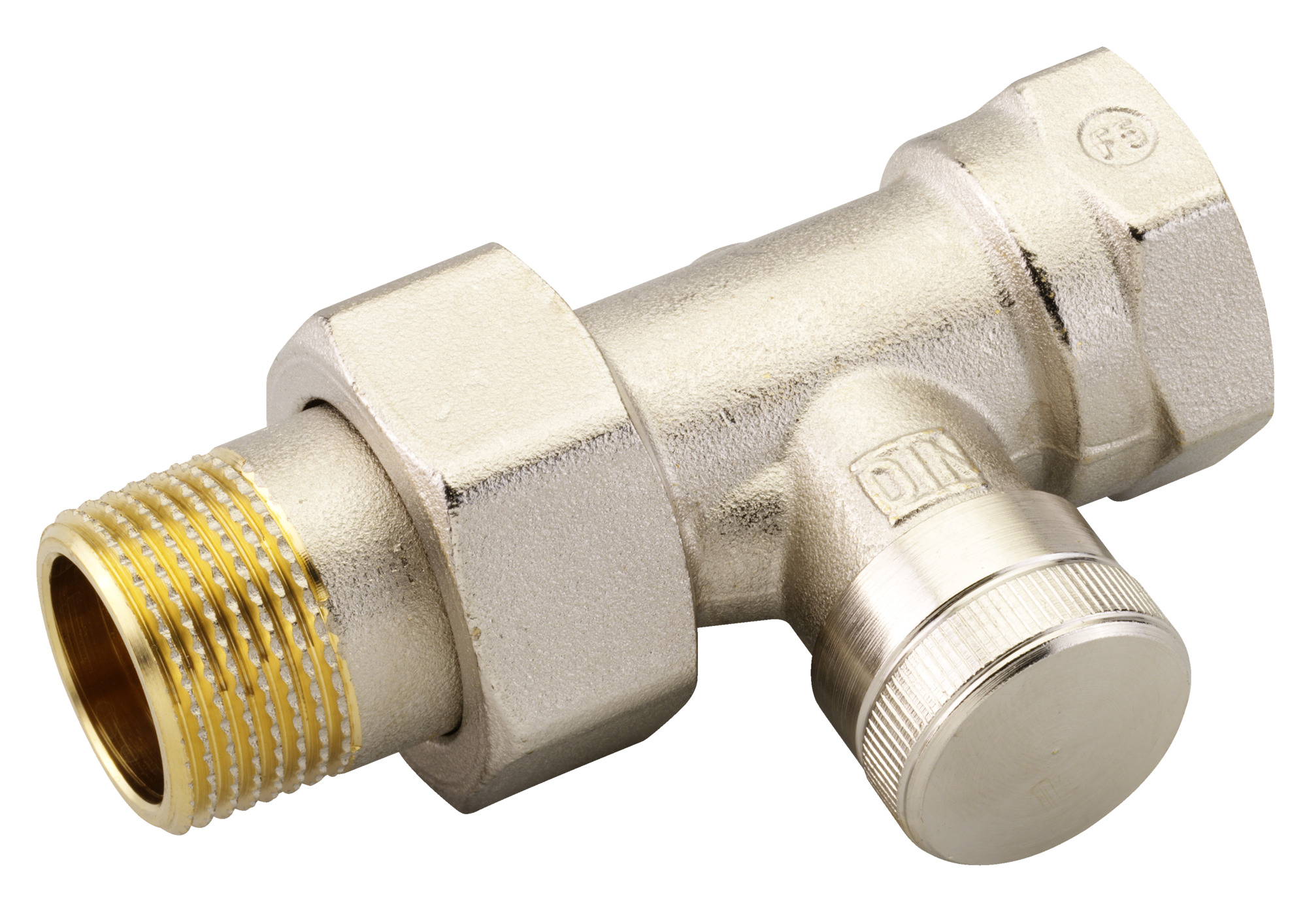 Danfoss Клапан RLV для бокового присоединения к радиатору RLV-CX Клапан запорный Ду 15, прям. хром 003L0274  - Вид №10