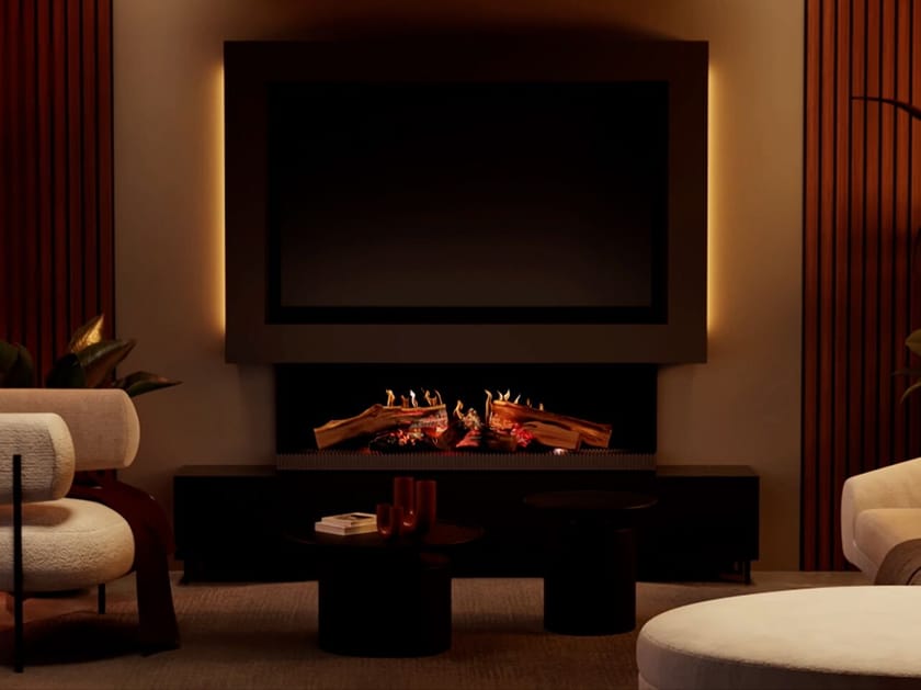 Электрический камин с дистанционным управлением без дымохода KALFIRE E-65" ARCH-00046985