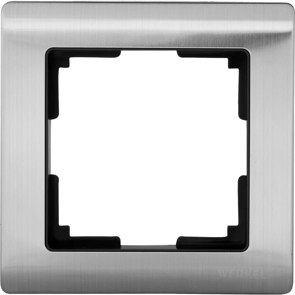 Рамка для розеток и выключателей Werkel Metallic 1 пост металл цвет глянцевый никель STLM-2177581