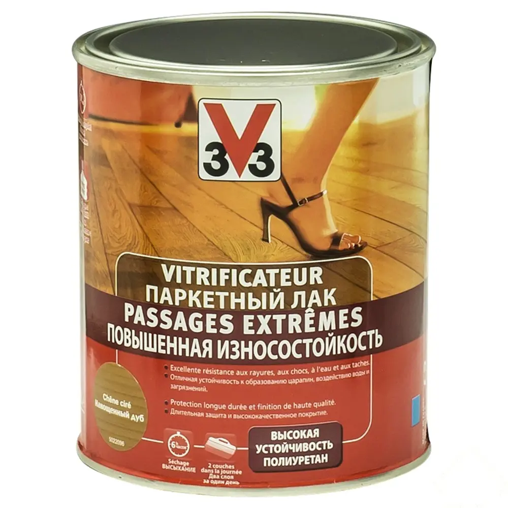 Лак паркетный V33 водный цвета дуб 0.75 л STLM-2173392