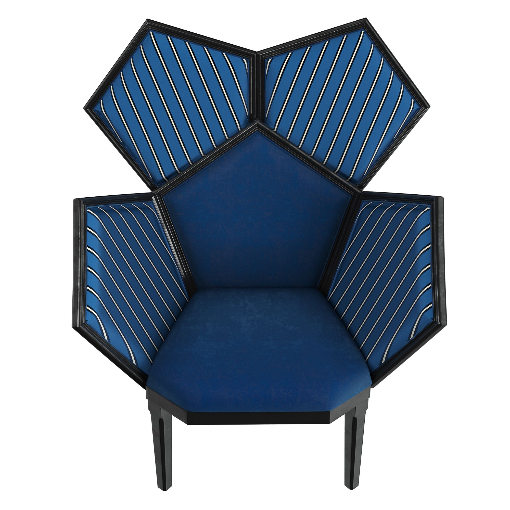 Бархатное кресло с подлокотниками Fratelli Boffi Blue Lyric ARCH-00126831 - Вид №2